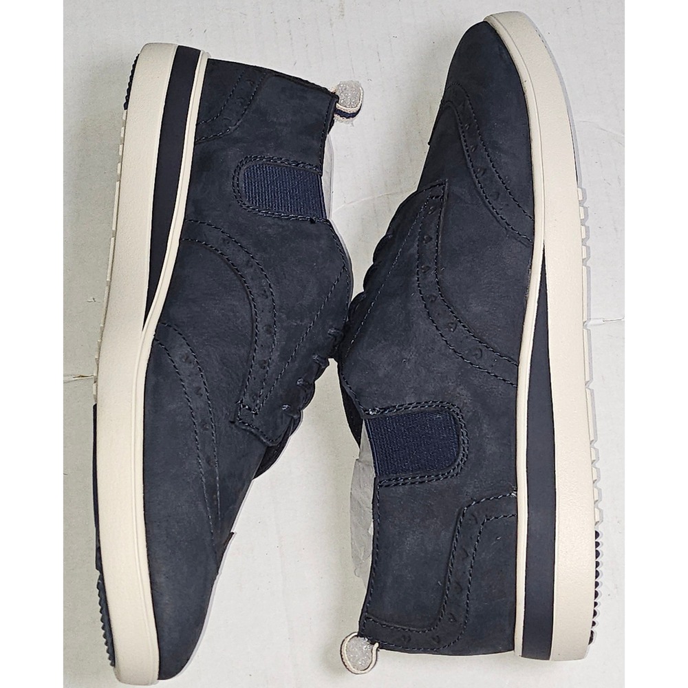 ED Ellen DeGeneres Averie Womens 8.5 Navy Blue Leather Wingtip Oxford Shoes - Picture 4 of 12
